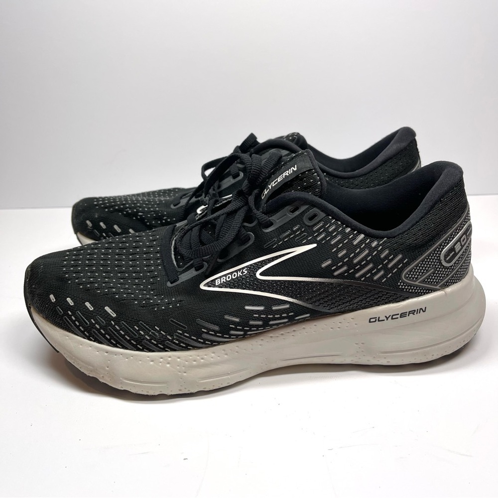 Brooks Running Shoe Men’s Size‎ 10 Glycerin 20 Neutral Black White - Picture 5 of 9